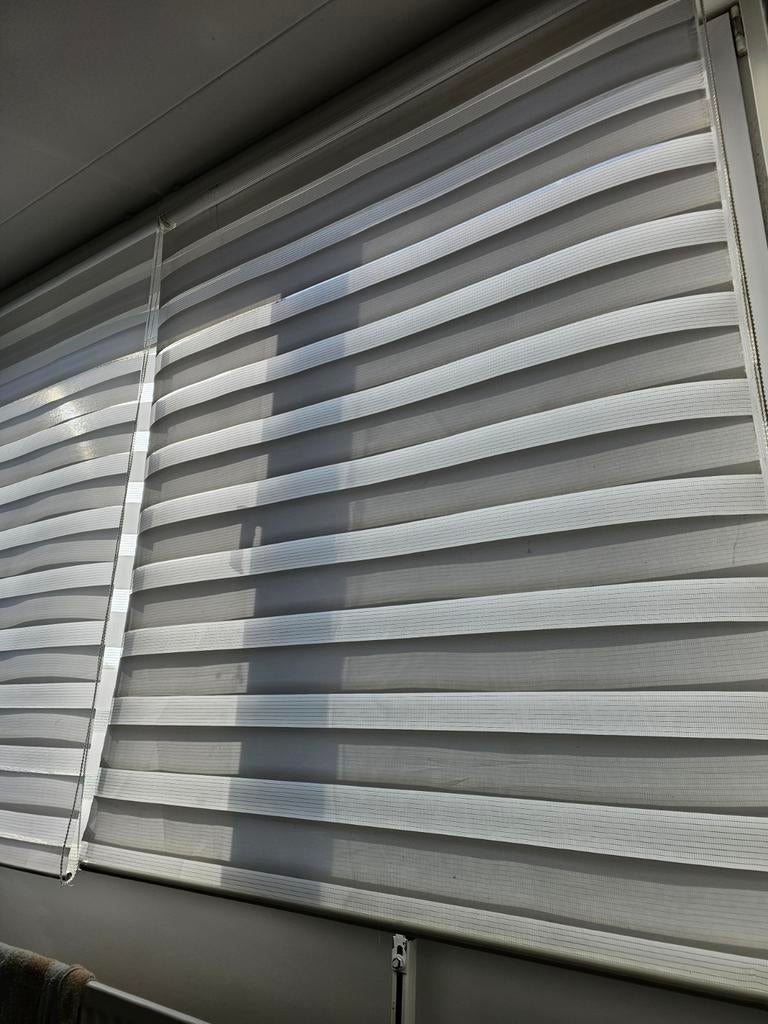 Plisegordijnen 2 stuks wit, Wit, Zo goed als nieuw, Minder dan 100 cm, 50 tot 100 cm