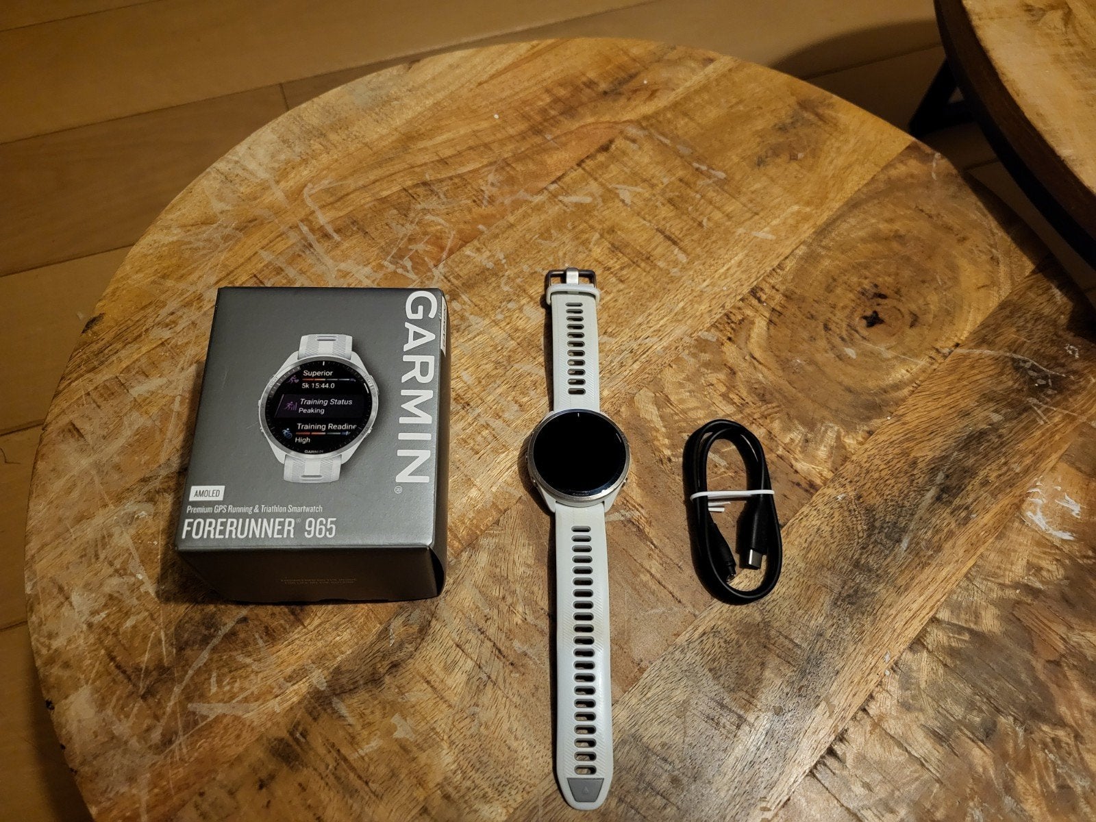 Garmin Forerunner 965 Wit GPS Smartwatch, Wit, Garmin forerunner, Ophalen of Verzenden, Zo goed als nieuw