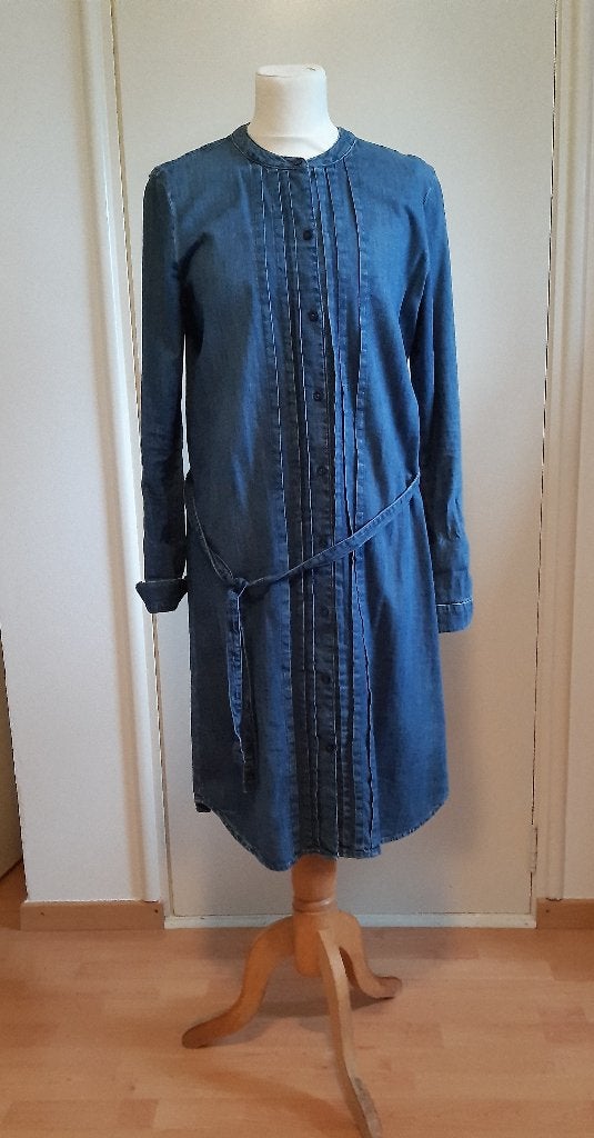 Jeans jurk, lange mouw, Kleding | Dames, Jurken, Ophalen of Verzenden, Gedragen, Maat 38/40 (M), Blauw