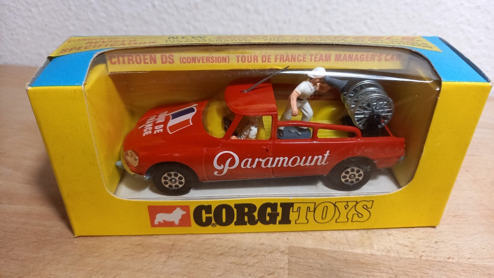Corgi Toys, GB, 510, Citroën DS Tour de France, mint/boxed, Hobby en Vrije tijd, Modelauto's | 1:43, Ophalen of Verzenden, Nieuw