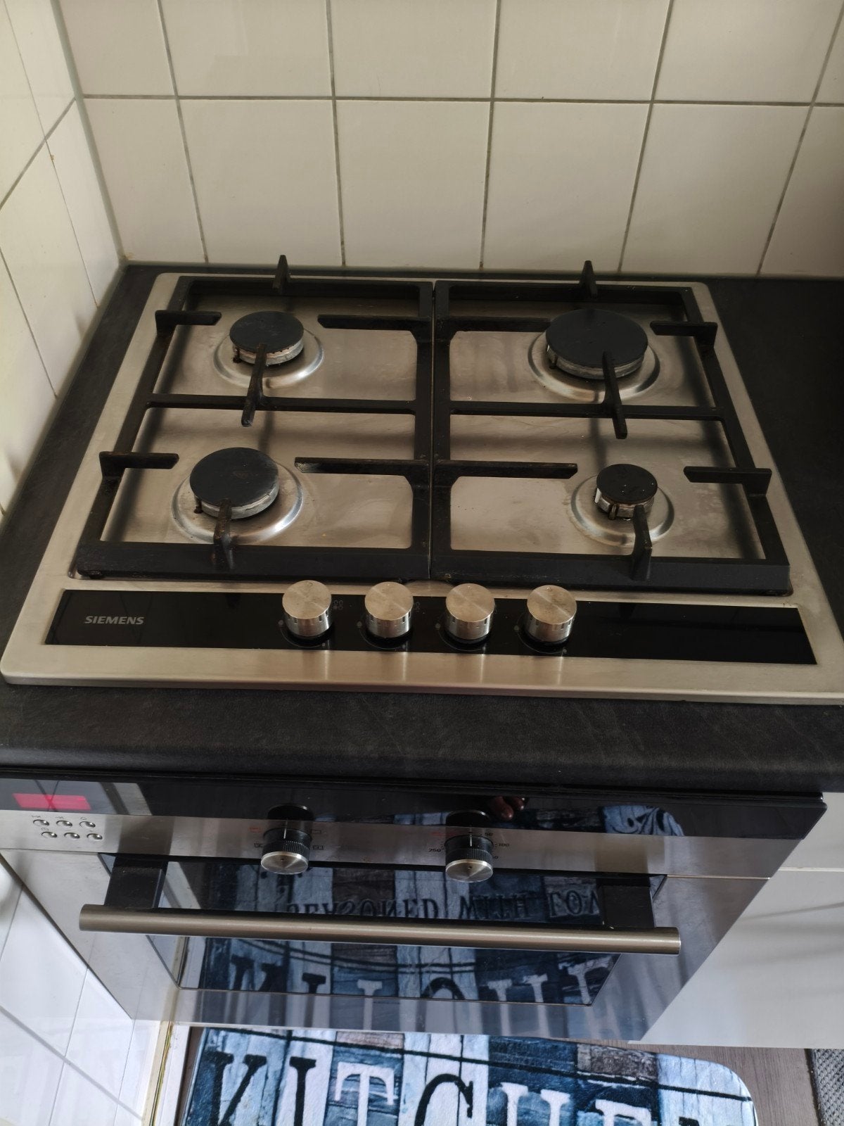 Siemens inbouw gasfornuis en oven 60x60 - 3 jaar oud, Minder dan 85 cm, Zo goed als nieuw, Inbouw, Gas
