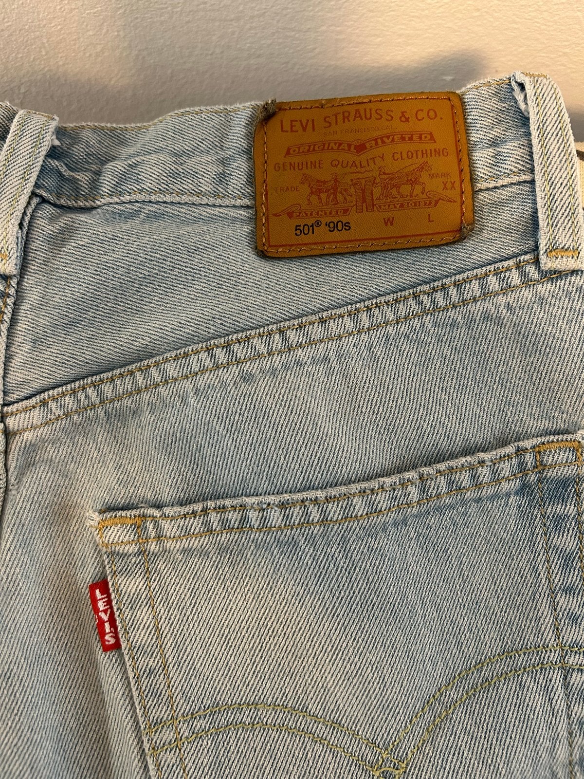 Levi's 501 '90s Jeans - Lichtblauw - W26 L32, Zo goed als nieuw, W27 (confectie 34) of kleiner, Levi's, Verzenden