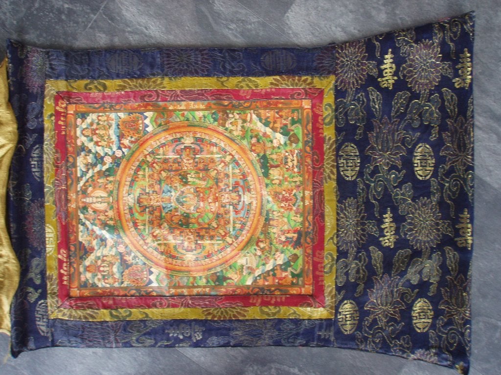 Originele Tibetaanse Thangka Nepal - Hand beschilderd, Tibet, Wanddecoratie, Natuurlijk materiaal, Verzenden