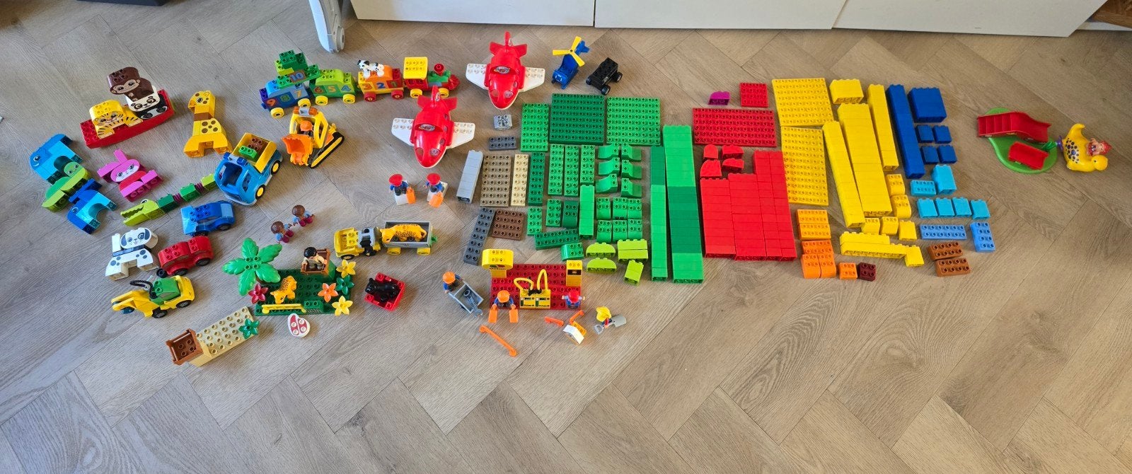 Grote Duplo collectie: treinen, vliegtuigen, dieren en meer!, Ophalen, Gebruikt, Overige merken