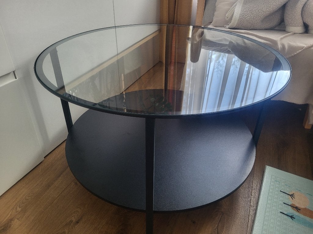 Salontafel / coffe table Ikea black gratis, Ophalen, Gebruikt, 50 tot 100 cm, Rond