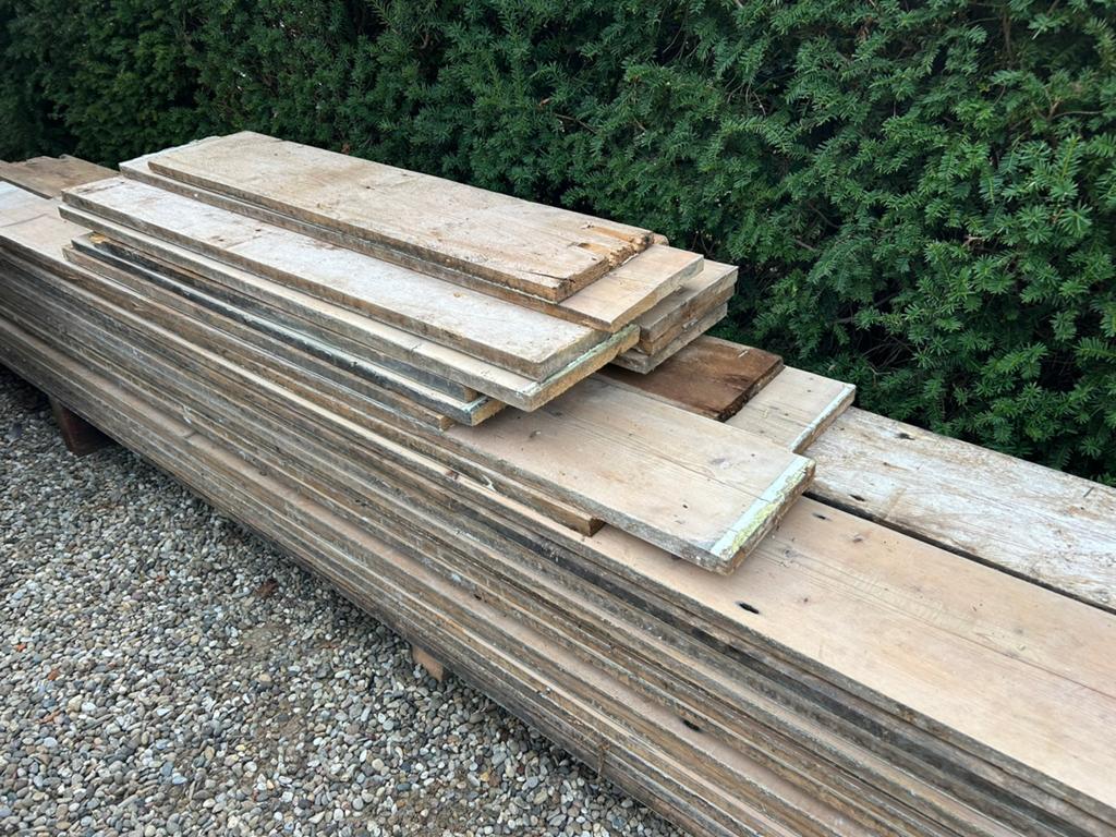Vloerdelen vloerplanken 30 cm breed 3 cm dik grenen, Doe-het-zelf en Verbouw, Vloerdelen en Plavuizen, Ophalen, Gebruikt, Vloerdelen of -planken
