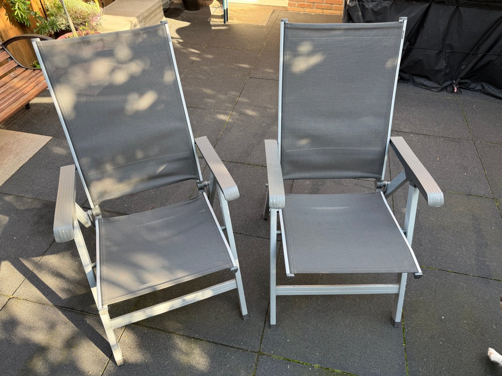 Foto 2 van 2 Kettler tuinstoelen - verstelbaar en inklapbaar met kussen
