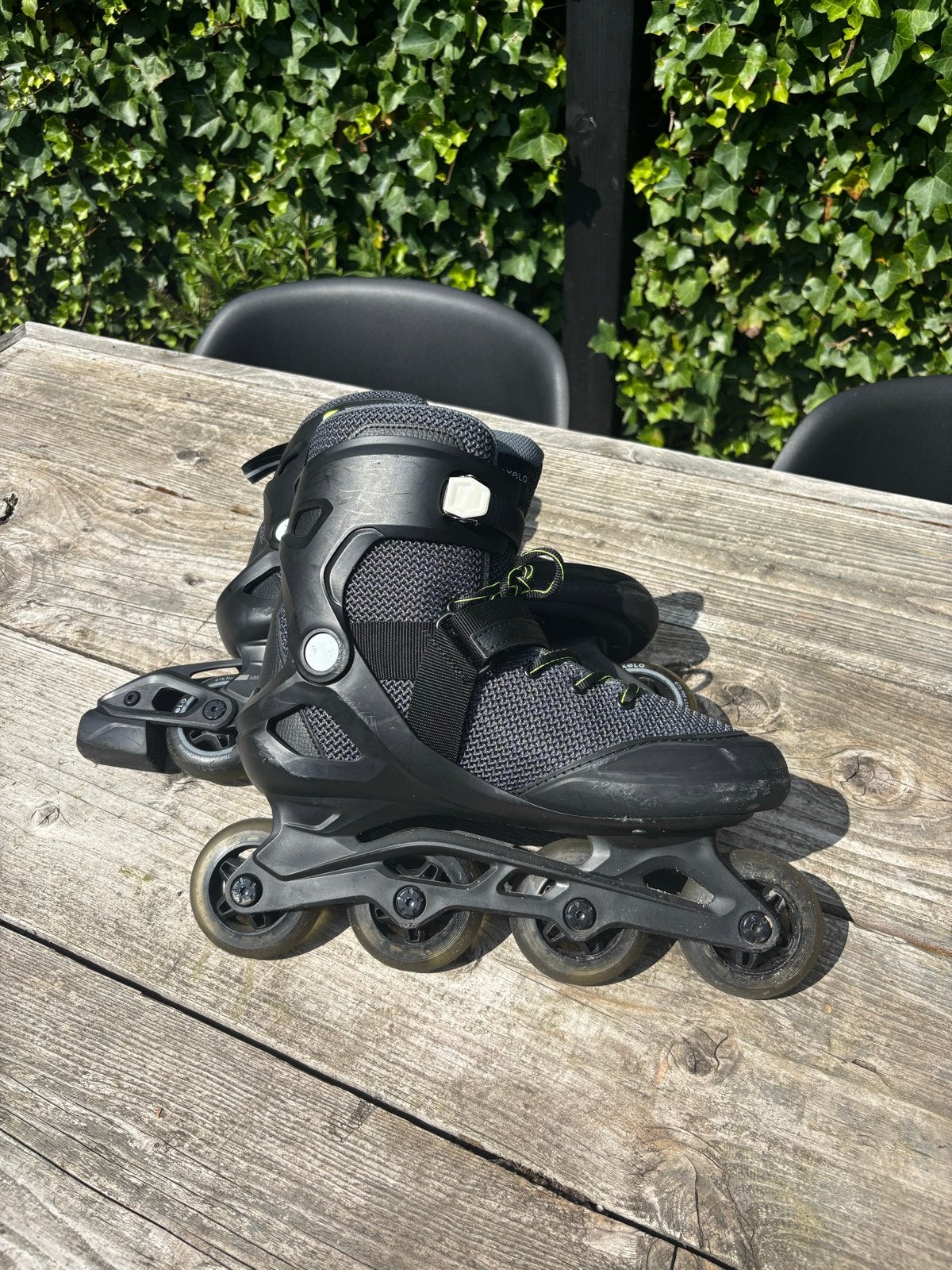 Decathlon Oxelo Fit 5 Inline Skates Maat 42 met tas, Gebruikt, Inline skates 4 wielen, Dames, Ophalen