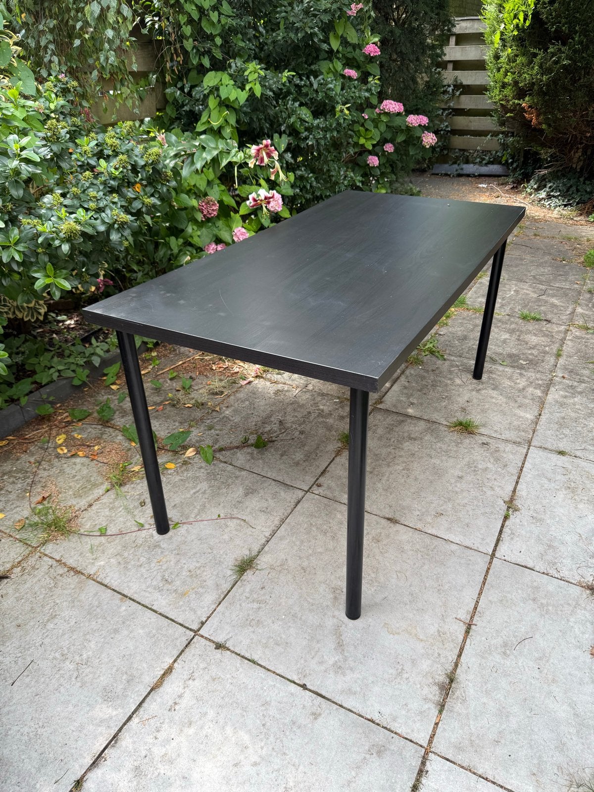 IKEA Linnmon/Adils bureau/eettafel - Zwart (150x75cm), Huis en Inrichting, Tafels | Eettafels, Ophalen, Gebruikt, 100 tot 150 cm