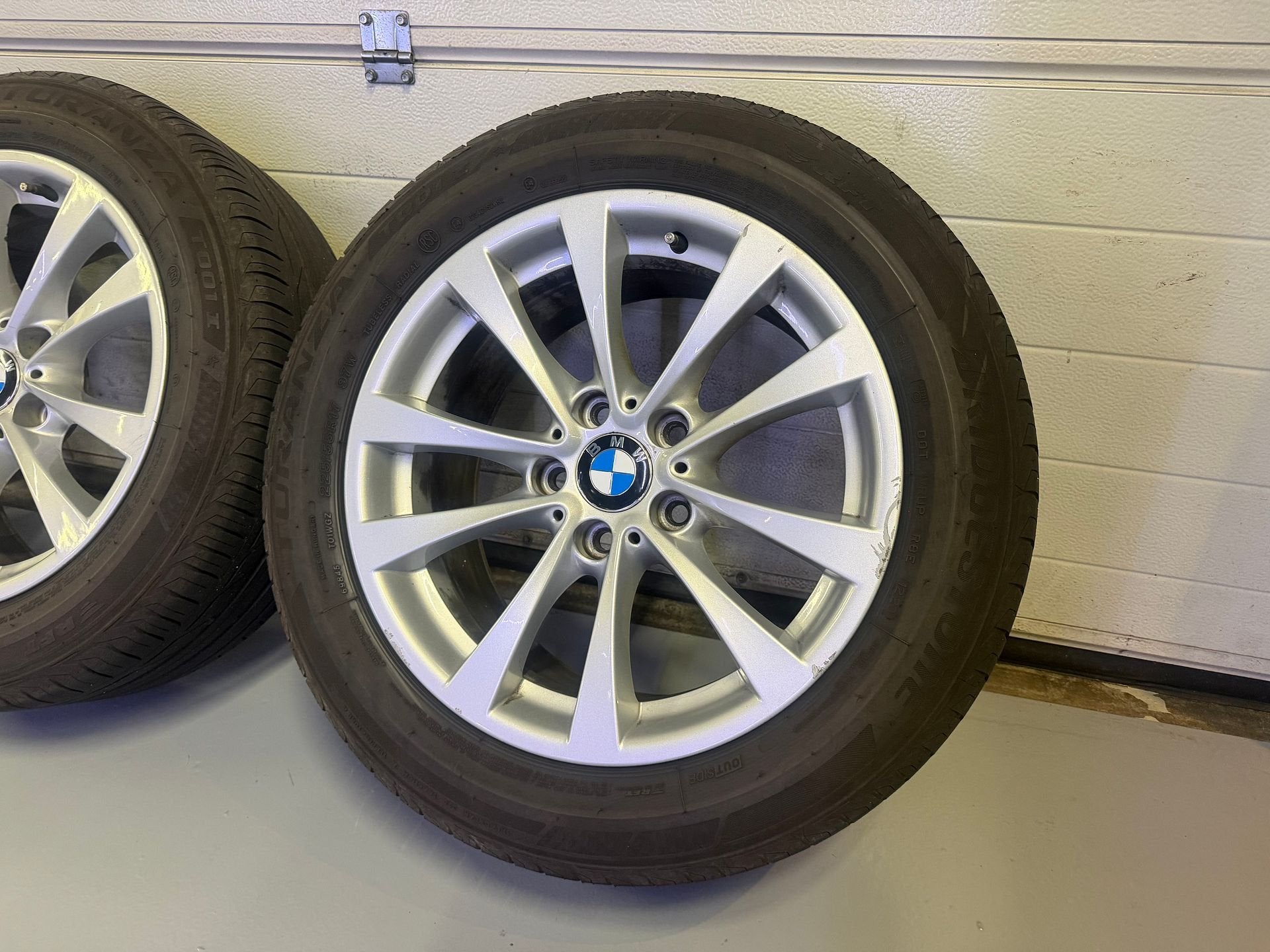 17inch Originele BMW Style 395 Velgen! A merk band! F30 F10, Gebruikt, -, -, Banden en Velgen