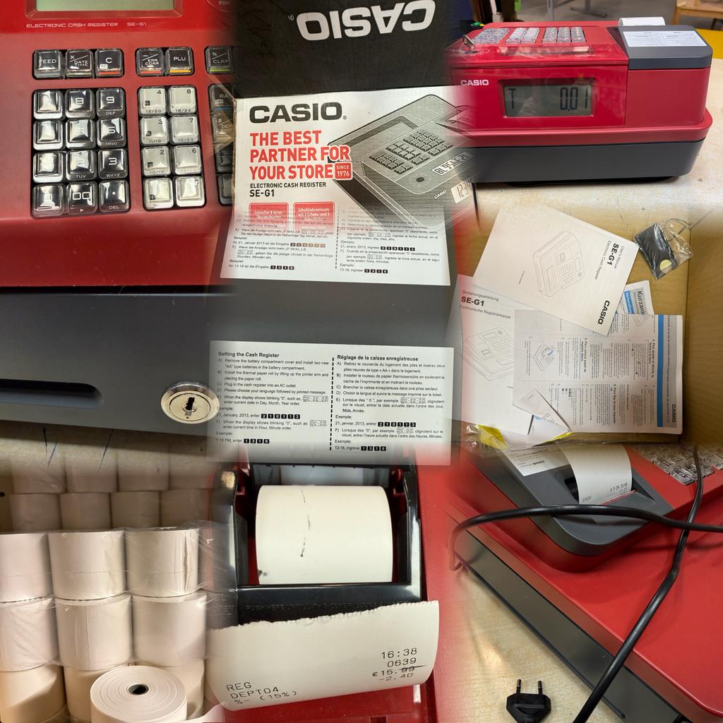 Casio SE-G1 Kassa Nieuw + 35 rollen kassabon, Computers en Software, Overige Computers en Software, Onbekend, Nieuw, Onbekend