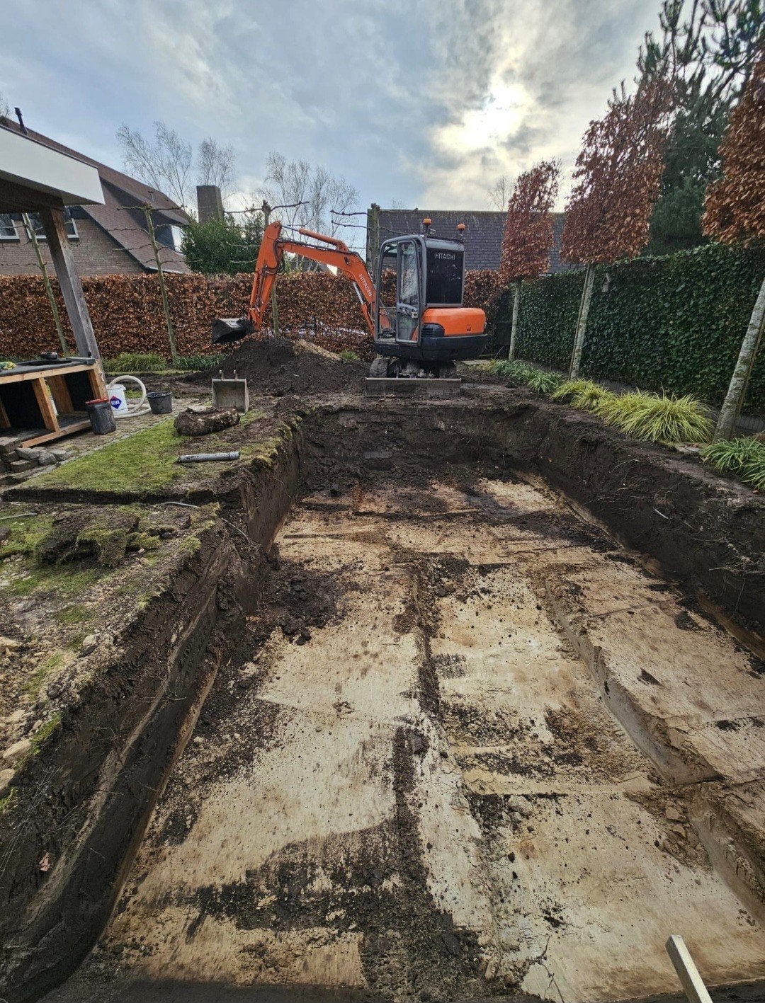 Grondwerk, schroeffundering, bestrating, overkappingen, Ophalen, Nieuw