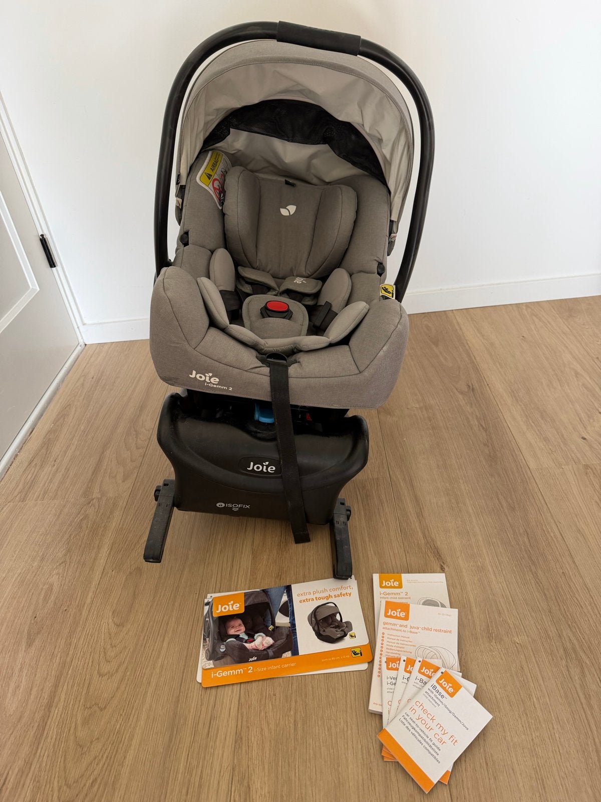 Joie i-Gemm 2 autostoel met base - Zeer goede staat, Zijbescherming, Zo goed als nieuw, Isofix, 0 t/m 13 kg