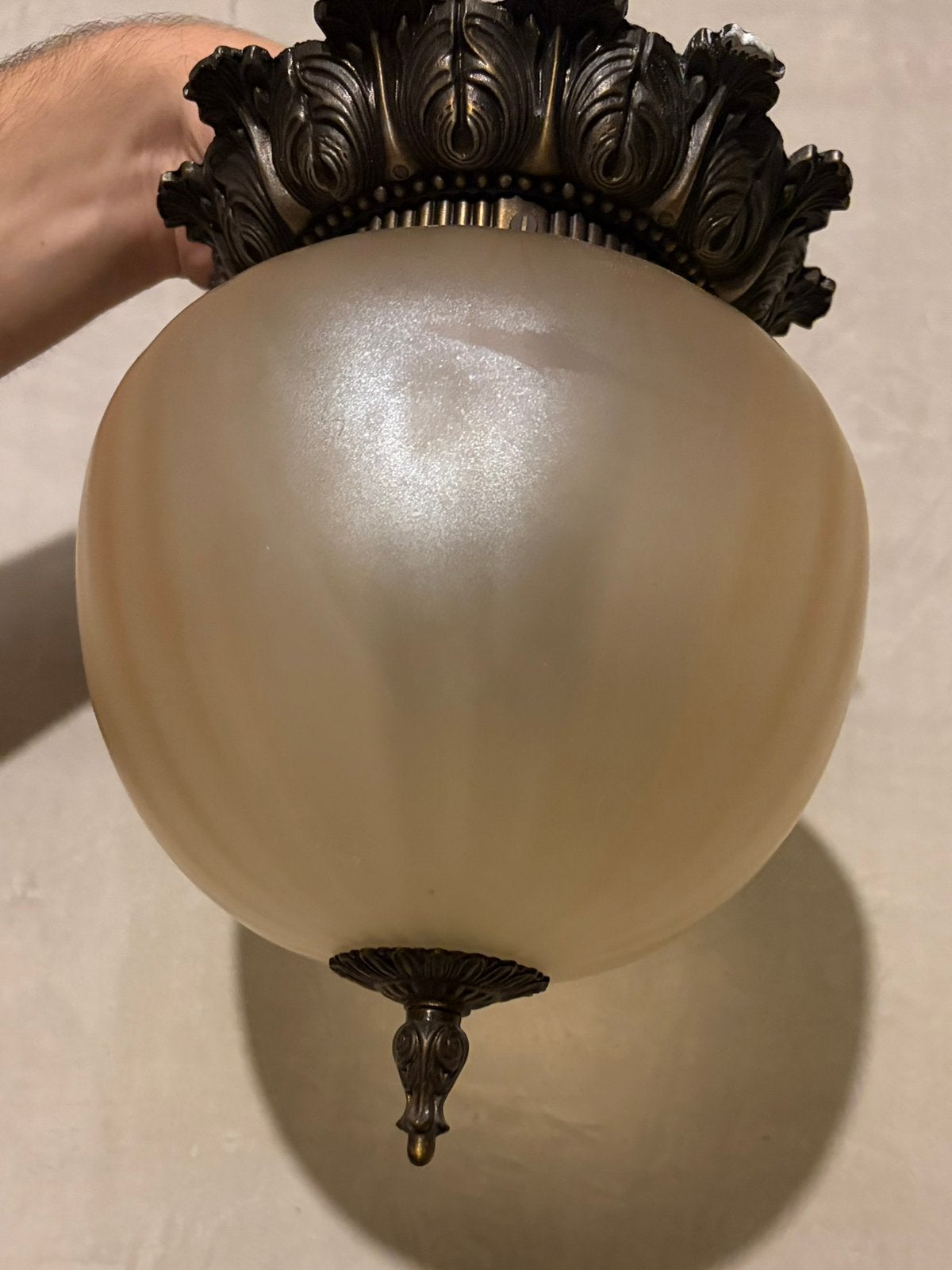 Mooie oude plafond lamp, Huis en Inrichting, Ophalen, Gebruikt