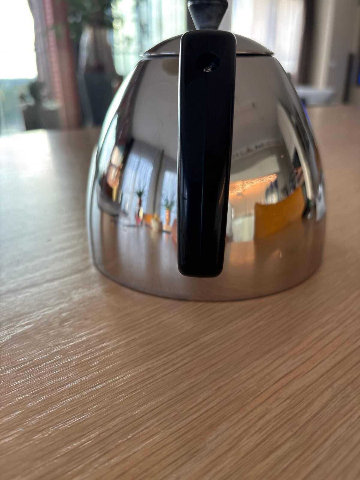 Bredemeijer Minuet Dubbelwandige Theepot 1.2L RVS, Theepot/fluitketel, Gebruikt, Bredemeijer, Zilver