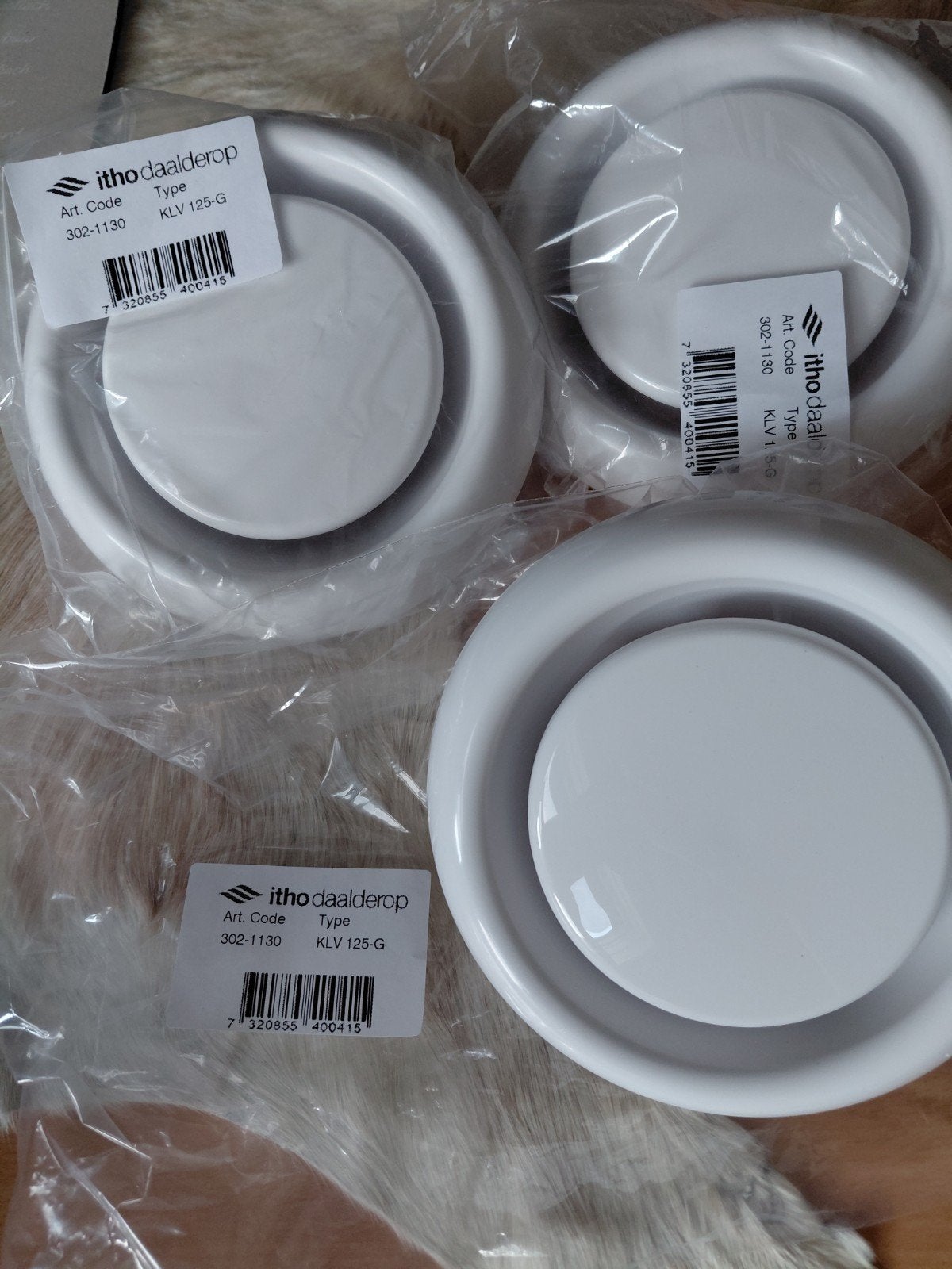 Itho Daalderop KLV 125-G Afzuigventielen (3 stuks), Ophalen of Verzenden, Nieuw, Afzuiger