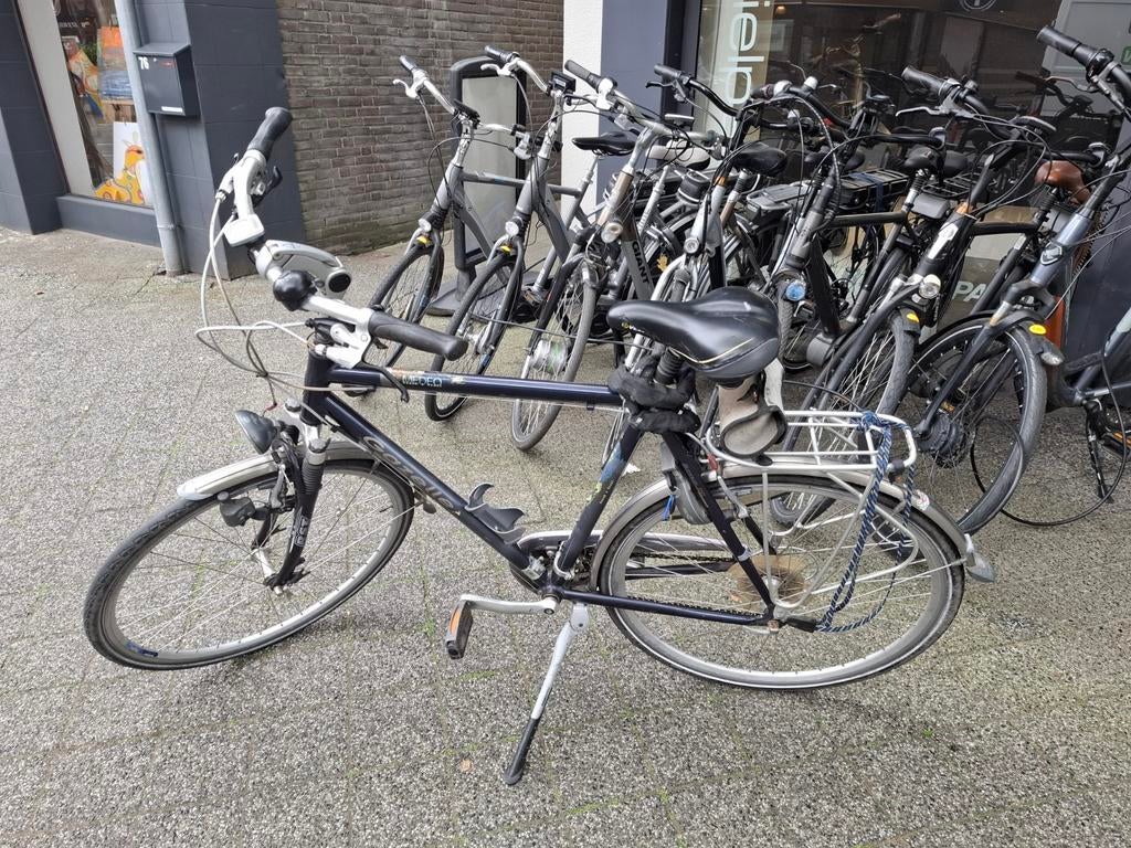 Gazelle Medeo fiets met versnellingen en bagagedrager, Ophalen, Gebruikt, Velgrem, Versnellingen