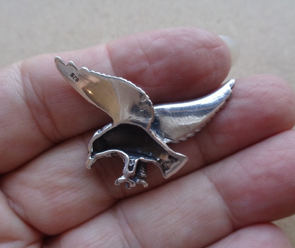 zilveren hanger adelaar [885], Ophalen of Verzenden, Zo goed als nieuw, Zilver, Dier
