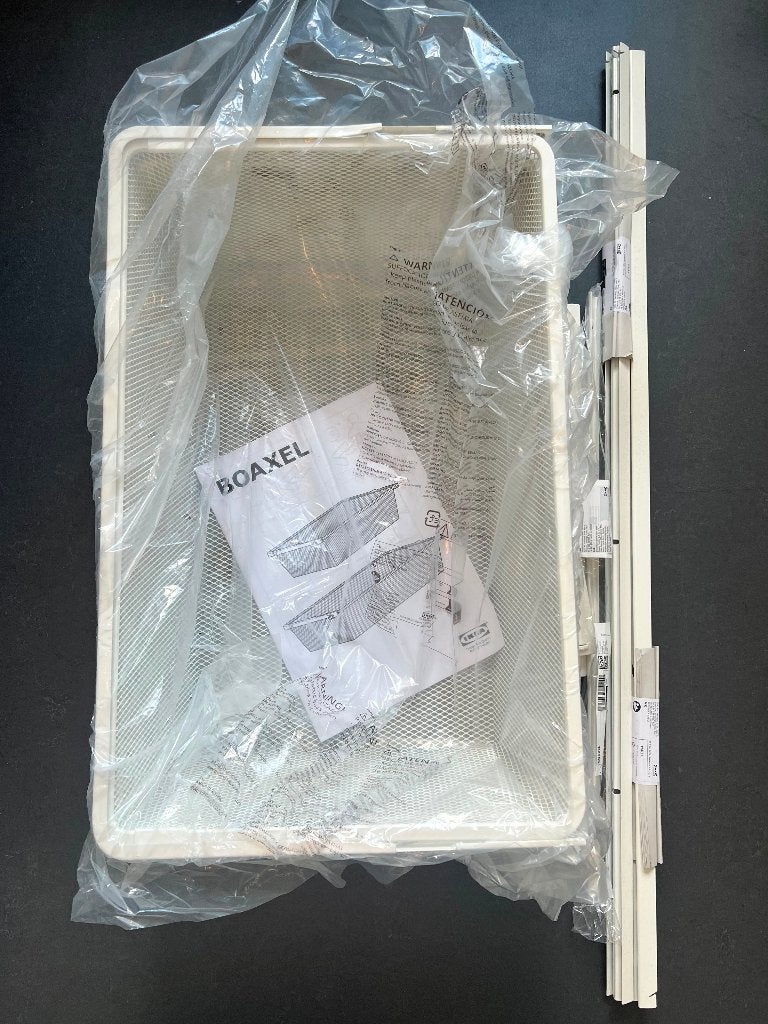 IKEA BOAXEL Mesh Manden (3 stuks) - Nieuw, Wit, Ophalen of Verzenden, Nieuw
