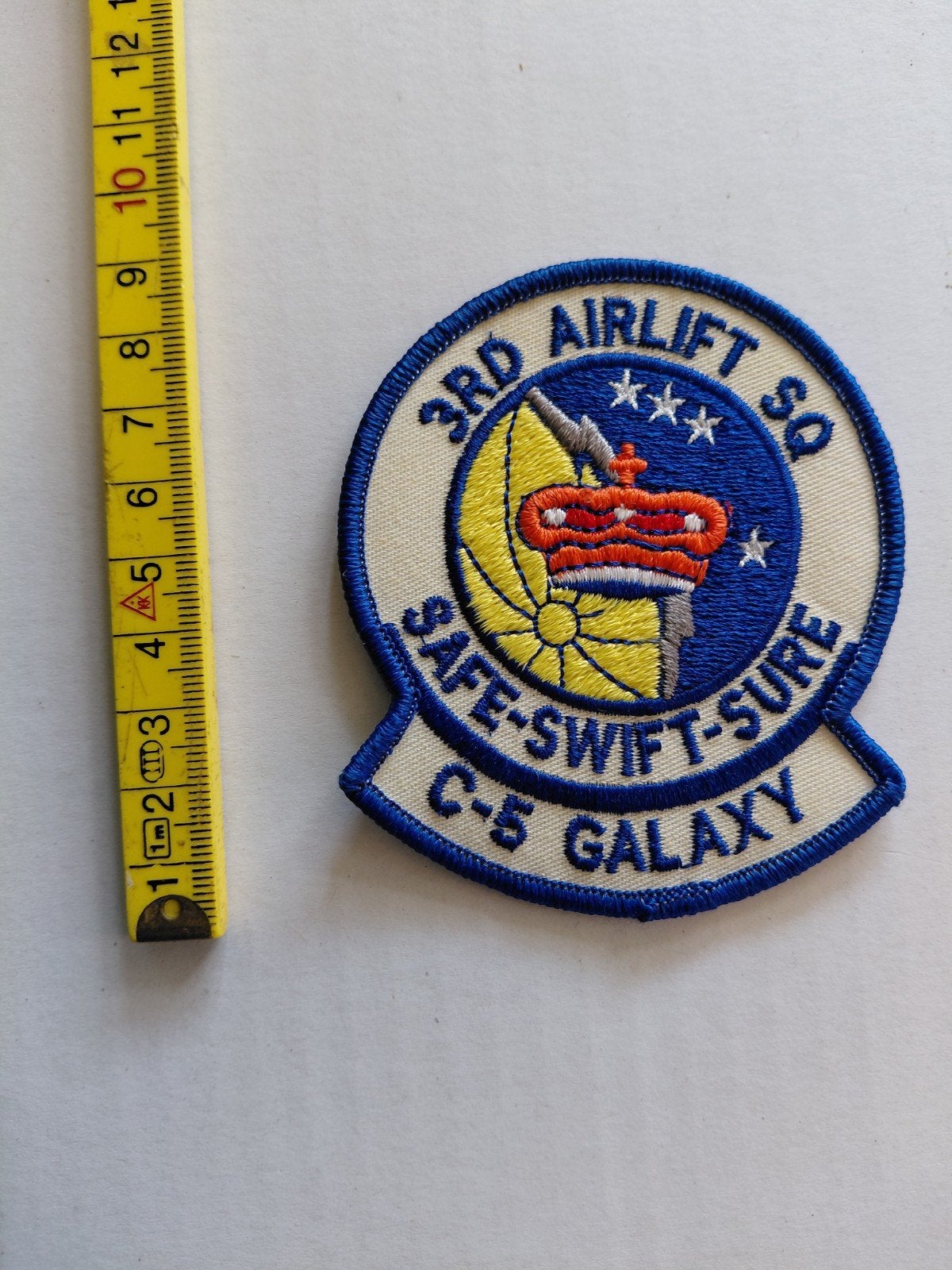 Squadronpatch 3rd Military Airlift Squadron USAF C-5 Galaxy, Ophalen of Verzenden, Luchtmacht, Embleem of Badge