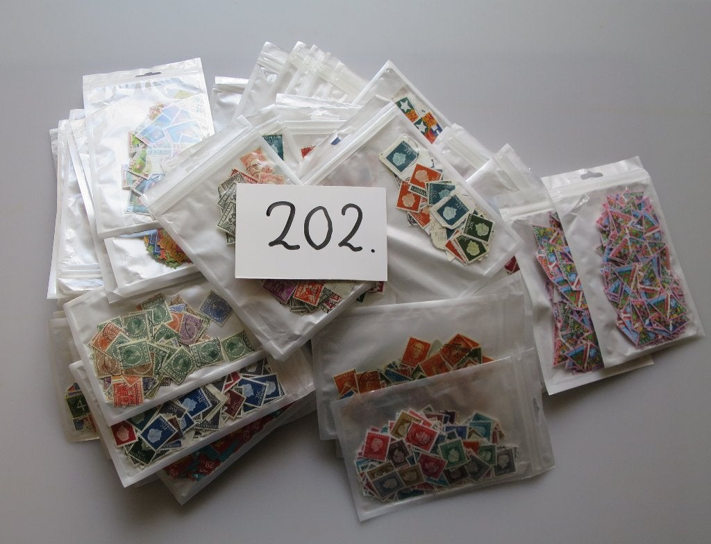 (202) Postzegels Nederland in Zakjes, Ophalen, Gestempeld