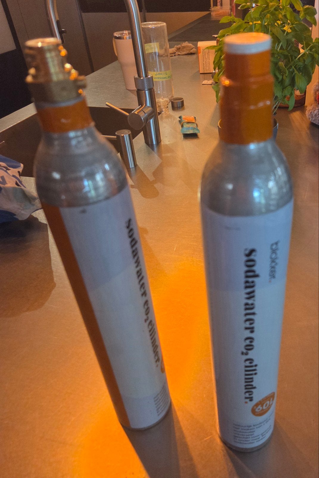1x Sodastream BLAUW/Blokker CO² cilinder, Ophalen of Verzenden, Nieuw