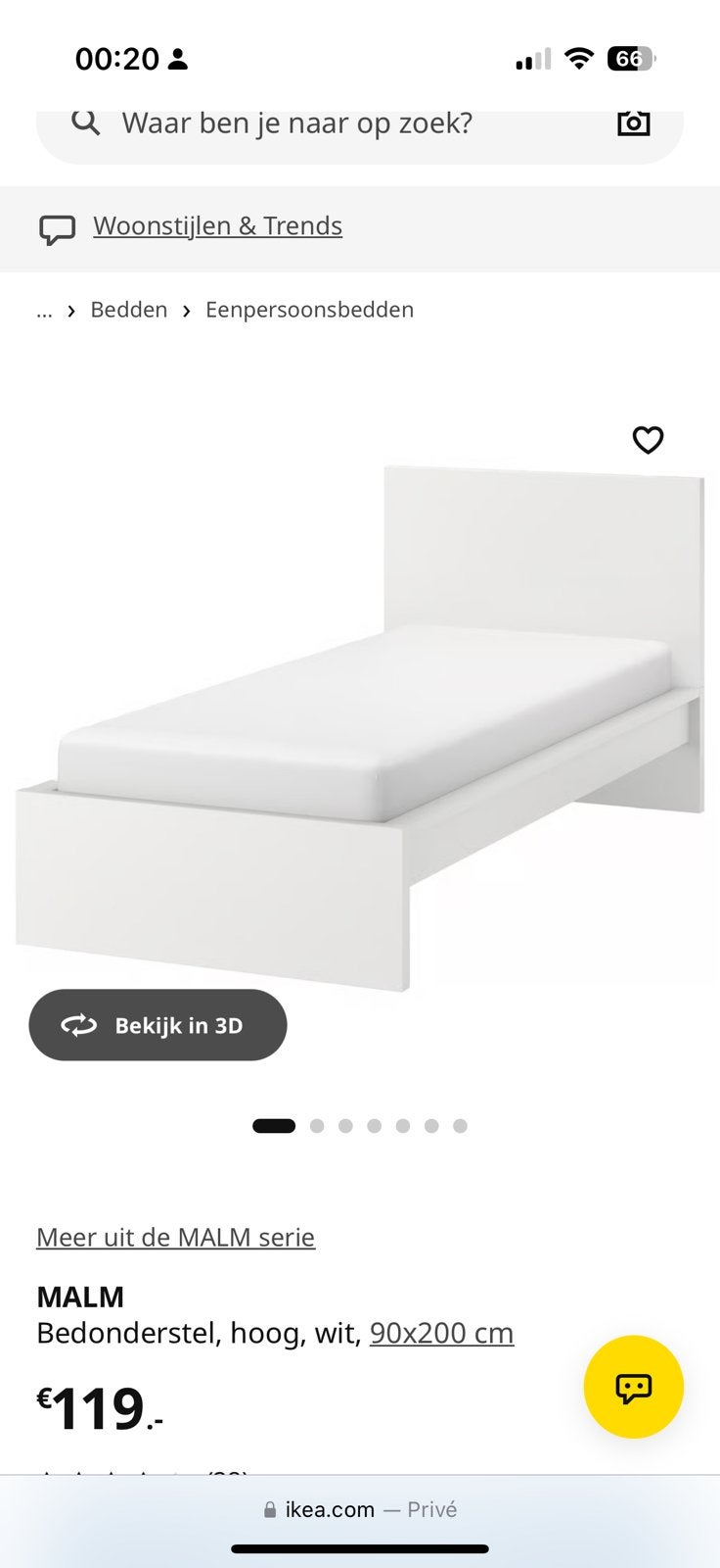 Bedden & ladekast, Ophalen, Gebruikt, 90 cm, Eenpersoons