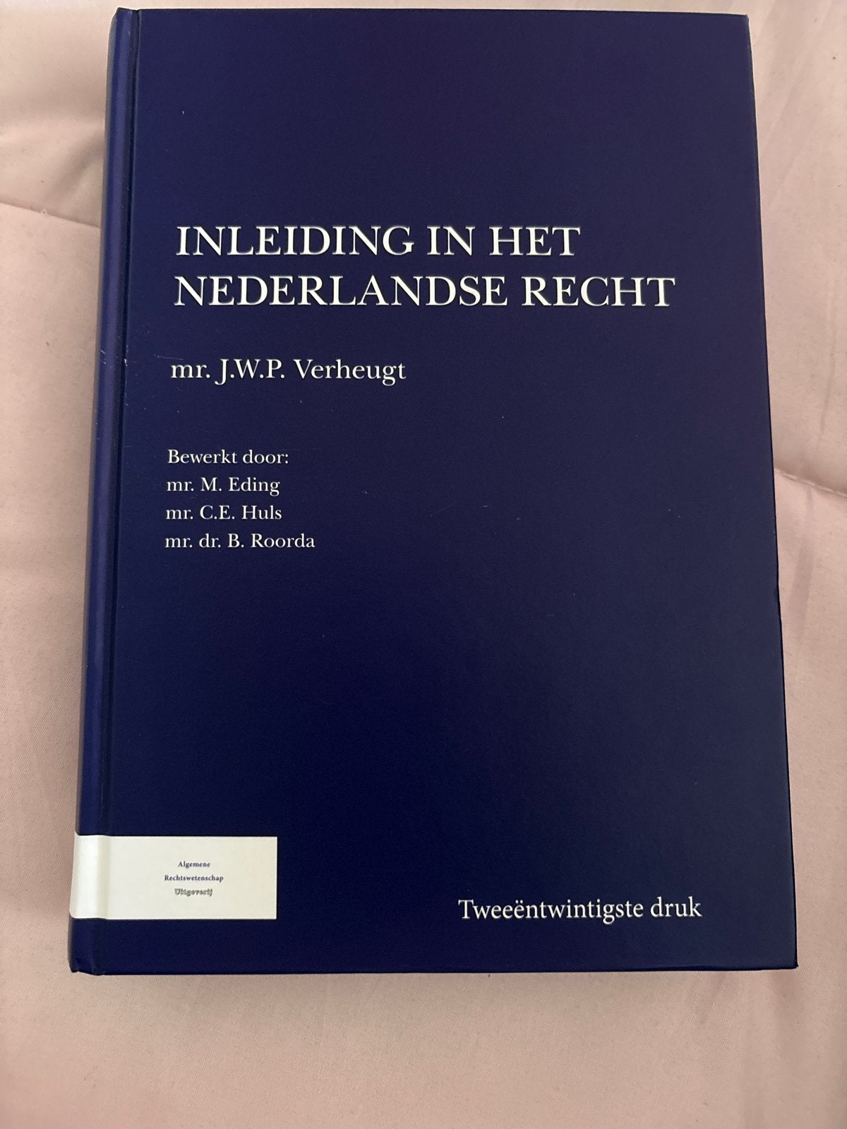 Inleiding in het Nederlandse Recht - J.W.P. Verheugt, Ophalen of Verzenden, Gamma, Gelezen, HBO
