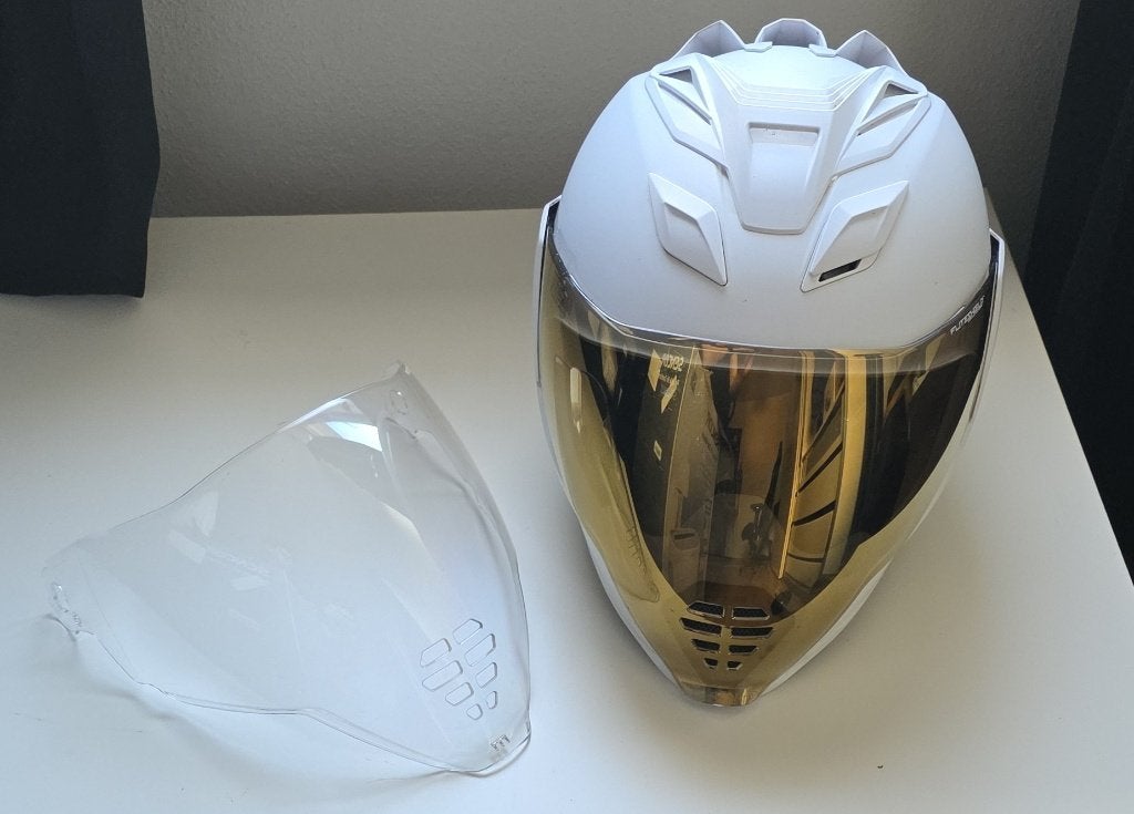 ICON Airflite Peacekeeper integraal motorhelm wit  - Maat M, Motoren, M, Dames, Integraalhelm, Tweedehands