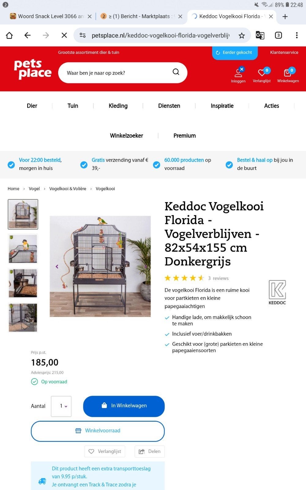 zie omschrijving, Dieren en Toebehoren, Ophalen of Verzenden, Zo goed als nieuw, Metaal, Vogelkooi