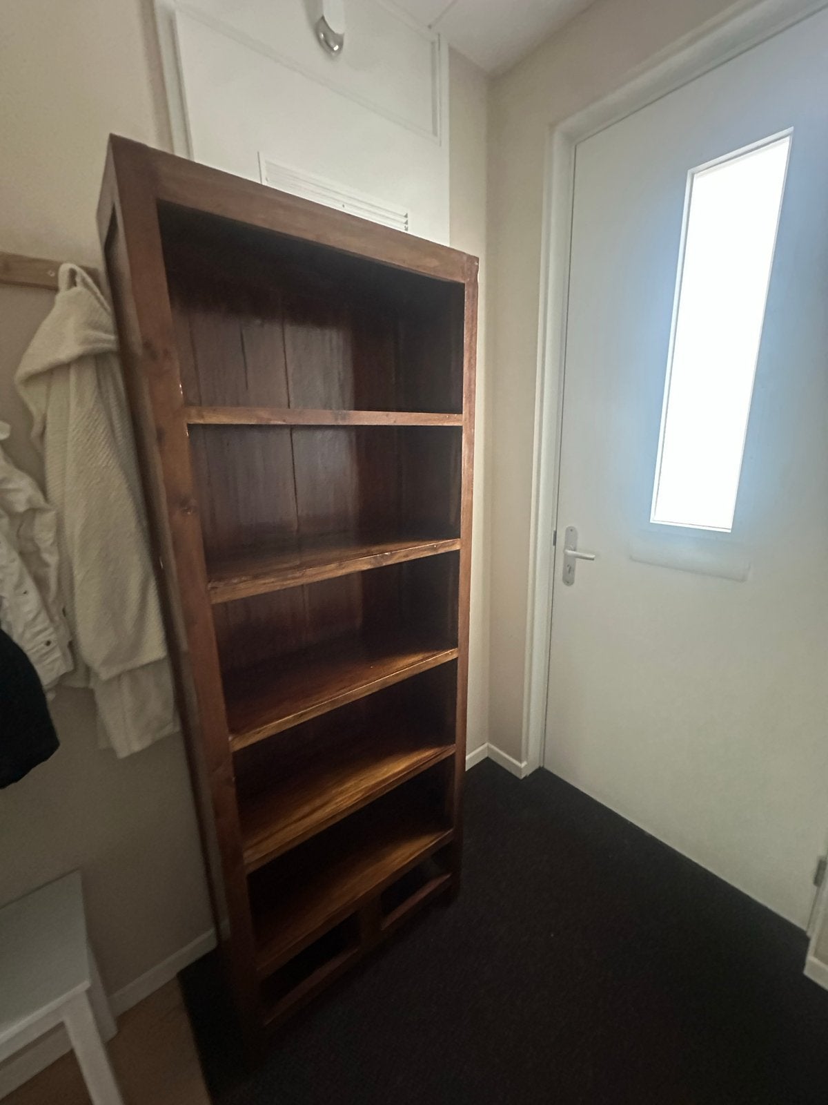 Gratis Massief houten boekenkast, Huis en Inrichting, Met plank(en), Gebruikt, 150 tot 200 cm, 25 tot 50 cm