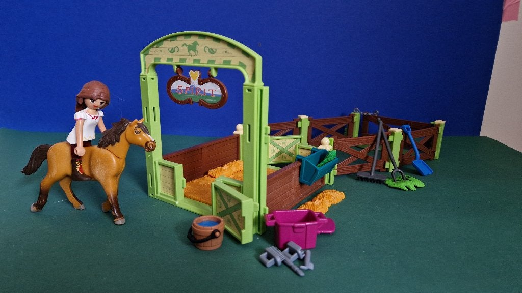 9478 Playmobil Spirit; Lucky en Spirit’s stal, Gebruikt, Complete set, Overige typen, Ophalen of Verzenden