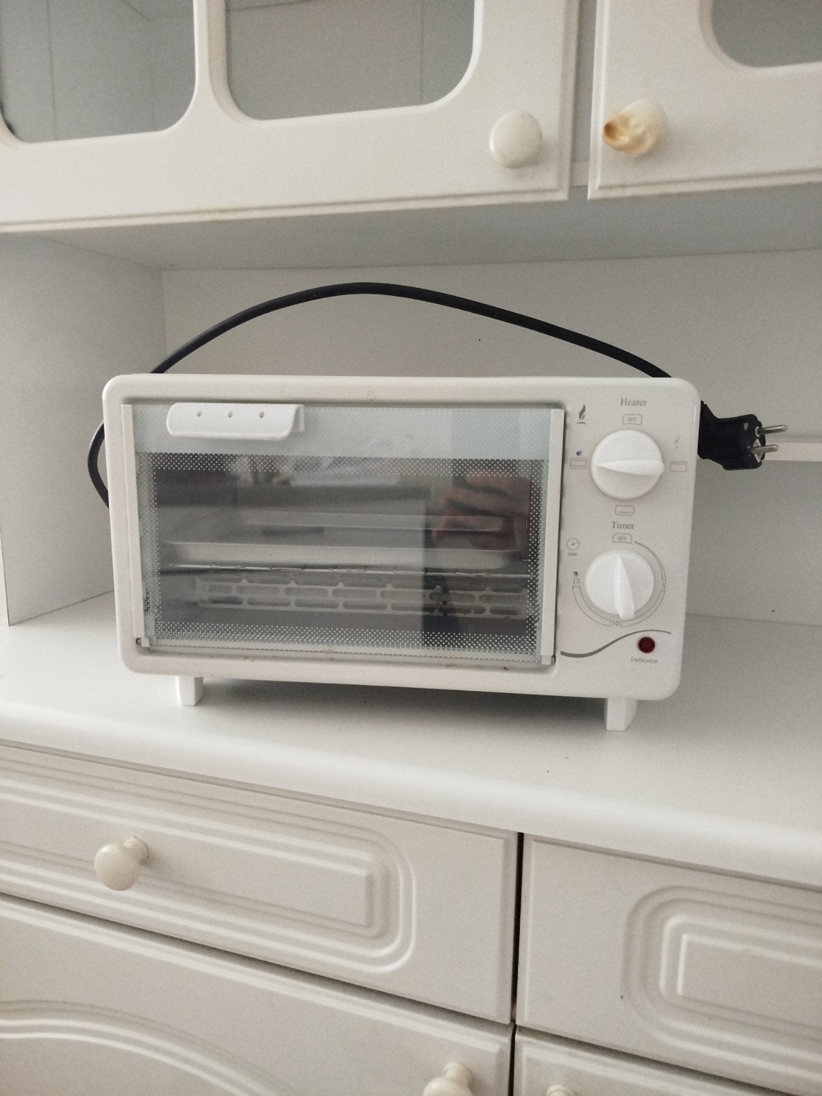 Wit mini oventje - Ideaal voor worstenbroodjes en pizza, Witgoed en Apparatuur, Ovens, Zo goed als nieuw, Vrijstaand, Mini-oven