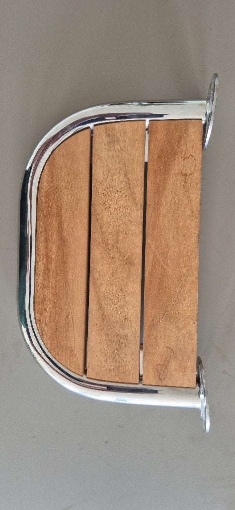 RVS met teak boot opstapje cq platform, Ophalen of Verzenden, Nieuw, Overige typen