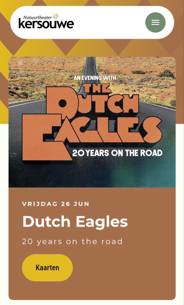 Tickets The Eagles tribute, Tickets en Kaartjes