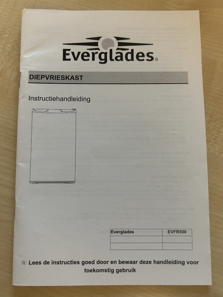 vriezer/diepvrieskast Everglades tafelmodel, Ophalen, Gebruikt, Minder dan 85 cm, Minder dan 75 liter