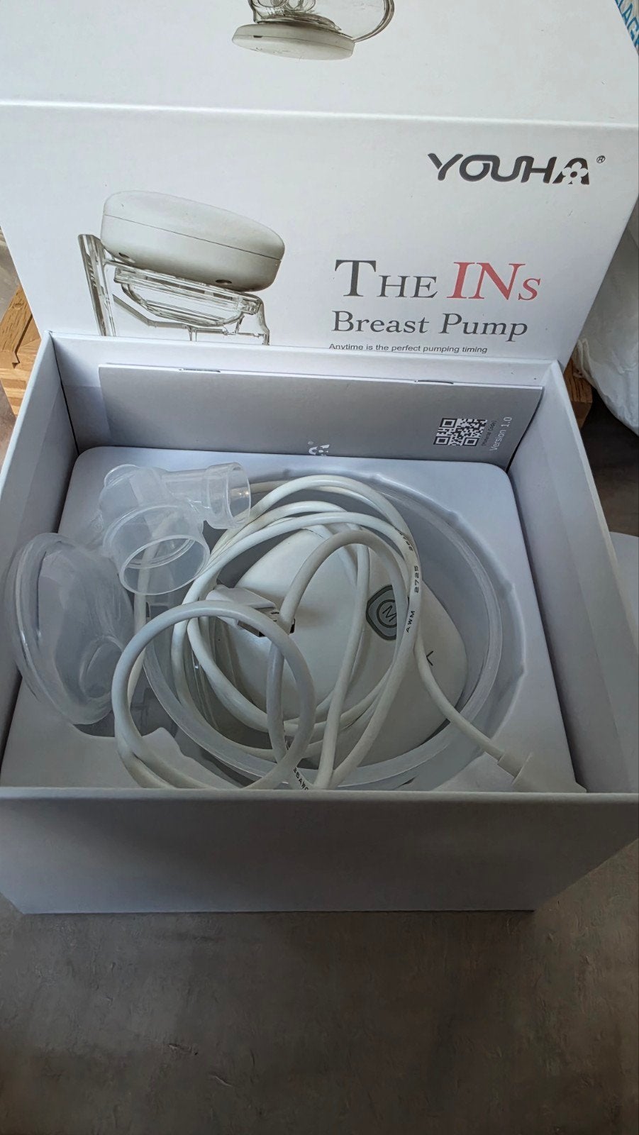 Youha borstkolf The INs handsfree, Gebruikt, Inclusief tas, Youha, Borstkolf