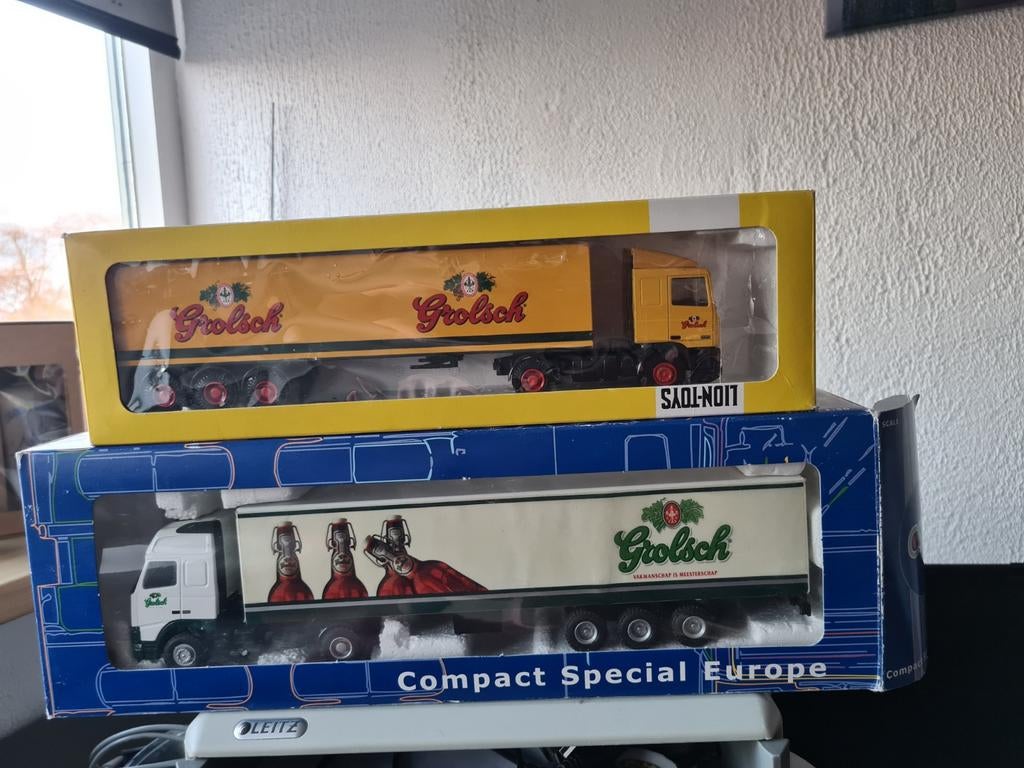 Miniatuur vrachtwagens Grolsch - Lion Toys & Compact, Hobby en Vrije tijd, Modelauto's | Overige schalen, Nieuw, Bus of Vrachtwagen