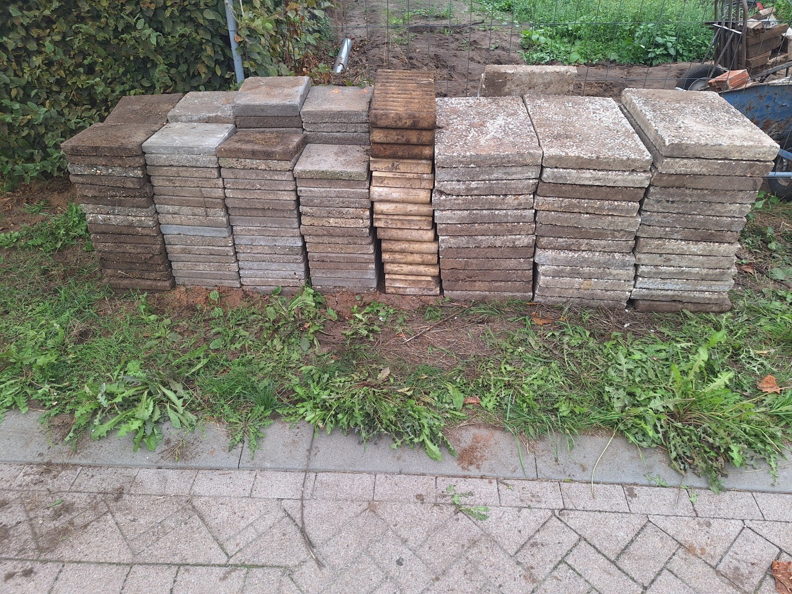 gratis betontegels 30x30 en 40x60, Ophalen, Gebruikt, Beton, Terrastegels