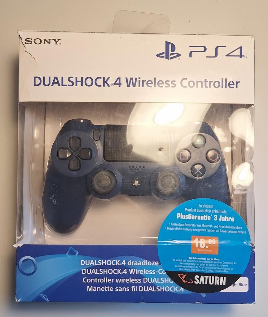 PS4 DualShock Controller blauw met doos | Gerefurbised, Refurbished, Ophalen of Verzenden, Controller, PlayStation 4