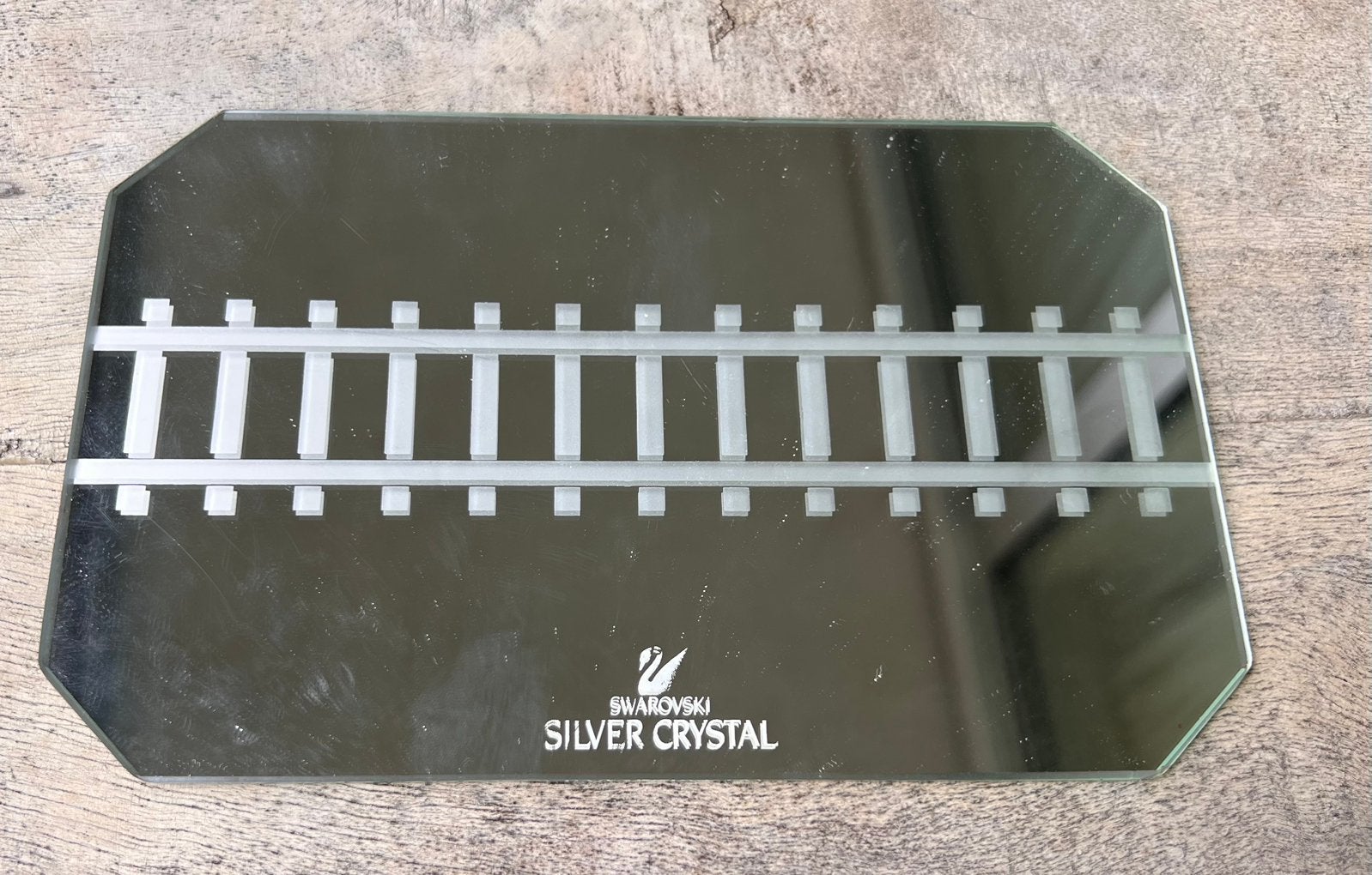 Spiegel onderplaatje 12x18 voor Swarowski treintje, Verzamelen, Swarovski, Ophalen of Verzenden, Zo goed als nieuw, Figuurtje