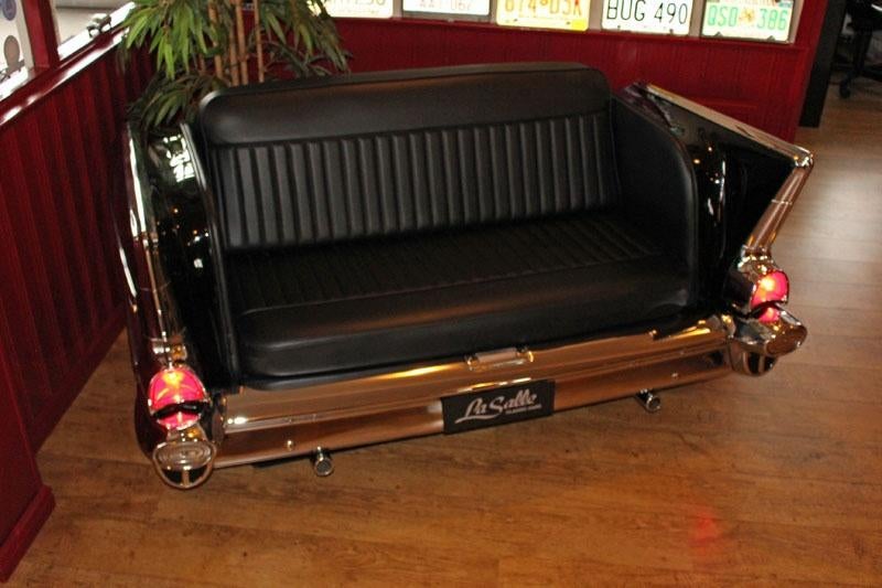 1957 Chevrolet Bel Air Couch Bank Mancave Furniture, Auto's, Oldtimers, Bedrijf, Chevrolet, Benzine, Zwart, Zwart