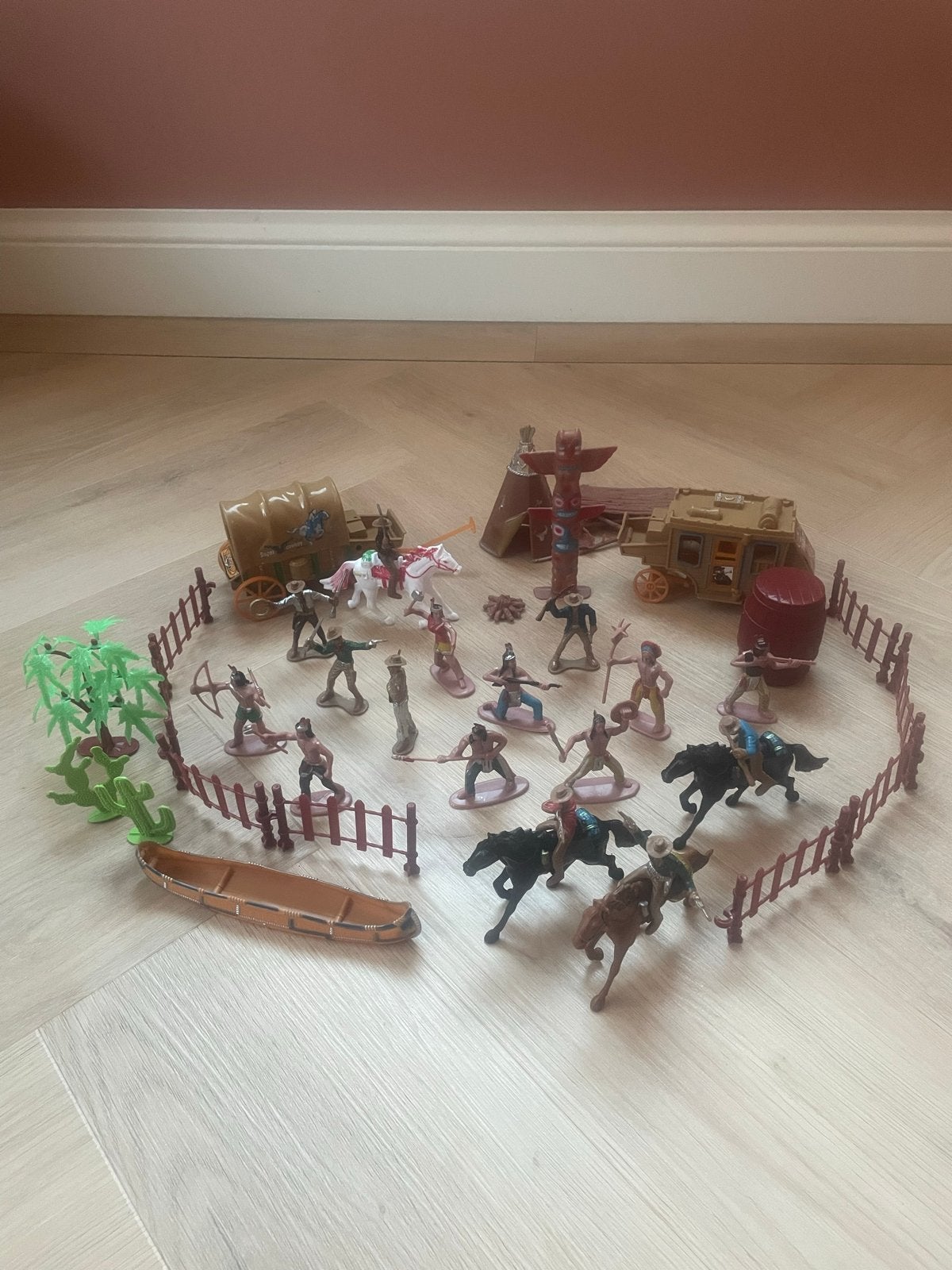 Vintage Wild West Cowboys en Indianen set, Ophalen of Verzenden, Gebruikt