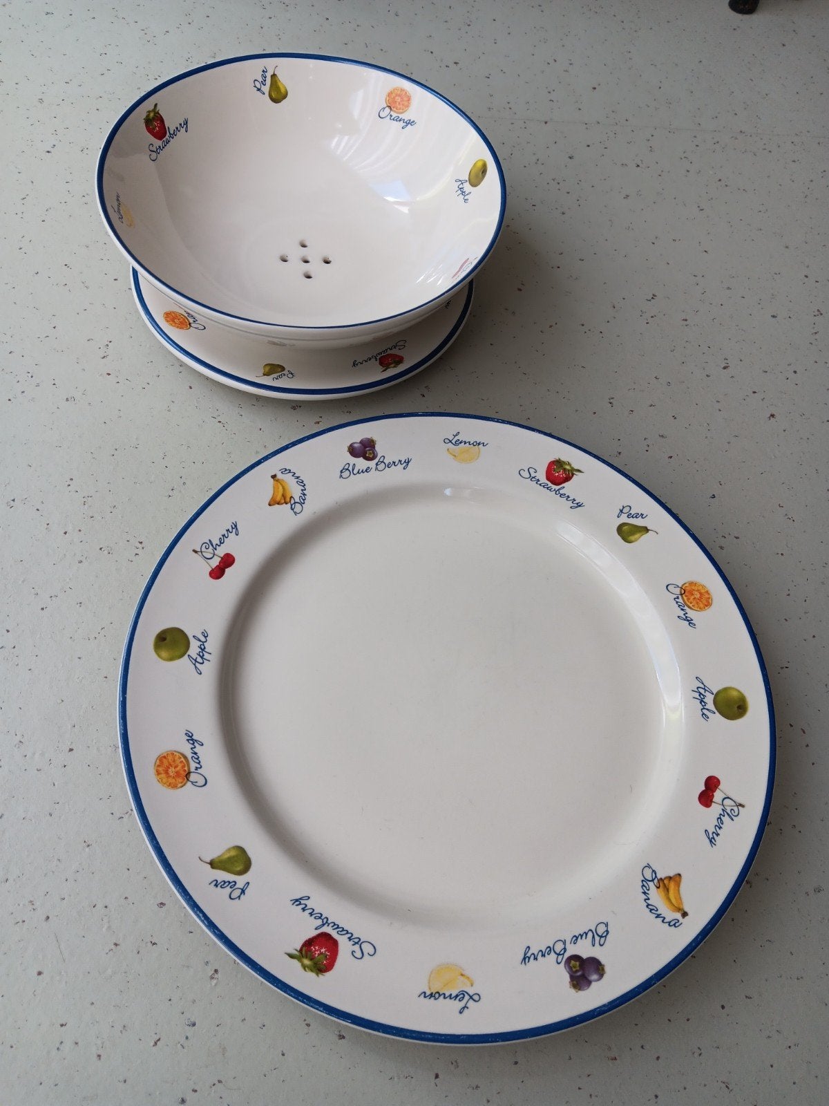 ZGAN Art+Design fruittest serveerbord, Ophalen of Verzenden, Zo goed als nieuw, Albert Heijn, Delftsblauw