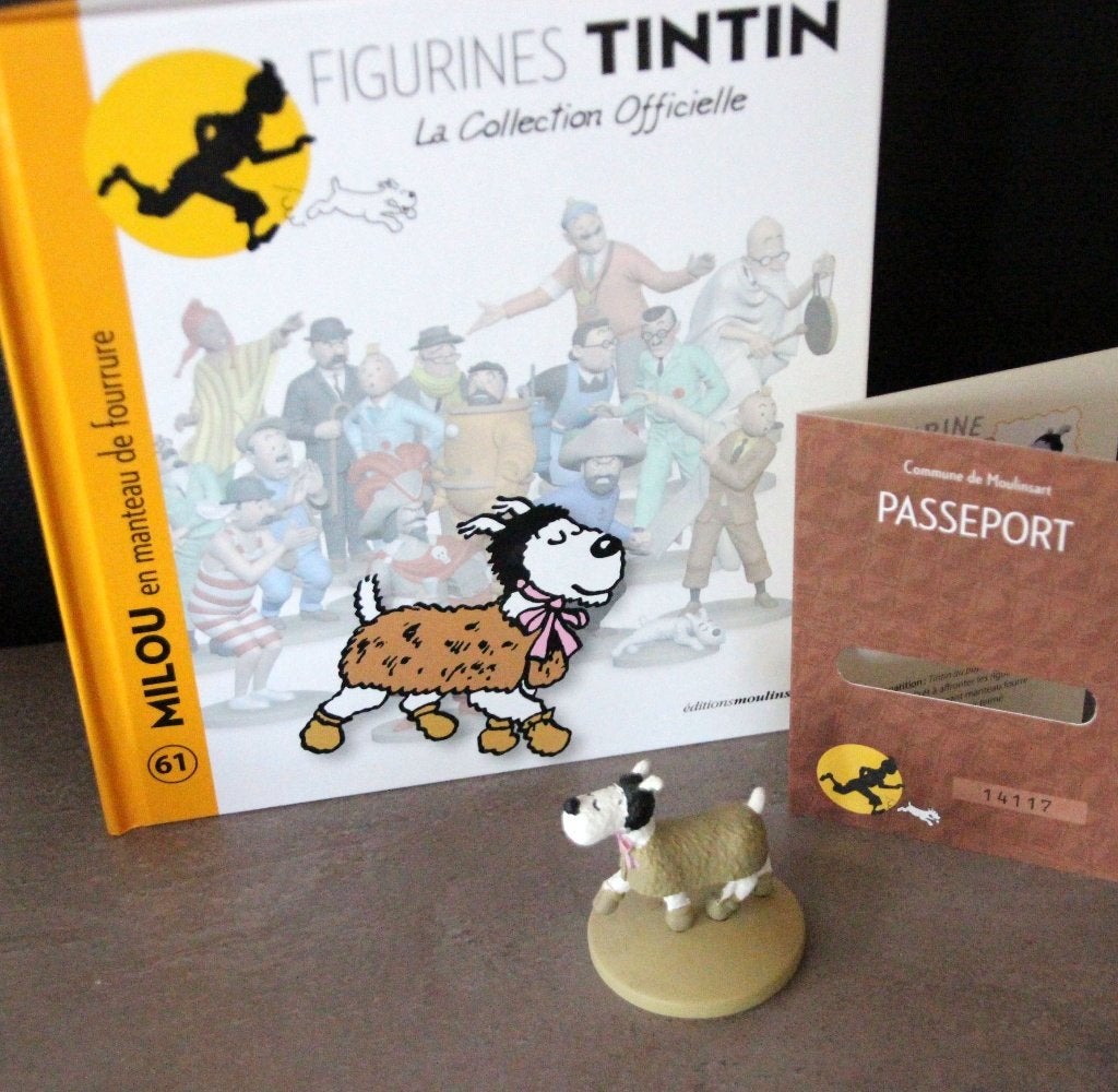 Moulinsart figurine n 61 Bobbie mantel Tintin Hergé Kuifje, Verzamelen, Verzenden, Kuifje, Zo goed als nieuw, Beeldje of Figuurtje