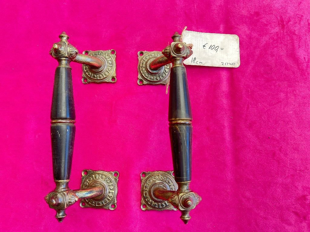 2 Antieke en suite deuren grepen , ensuite deuren, haldeuren