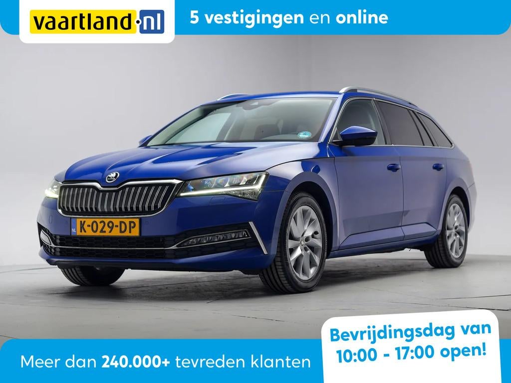 Skoda Superb 1.4 TSI iV Business Edition Plus Aut. [ Navi Ca, Automaat, Gebruikt, Blauw, Origineel Nederlands