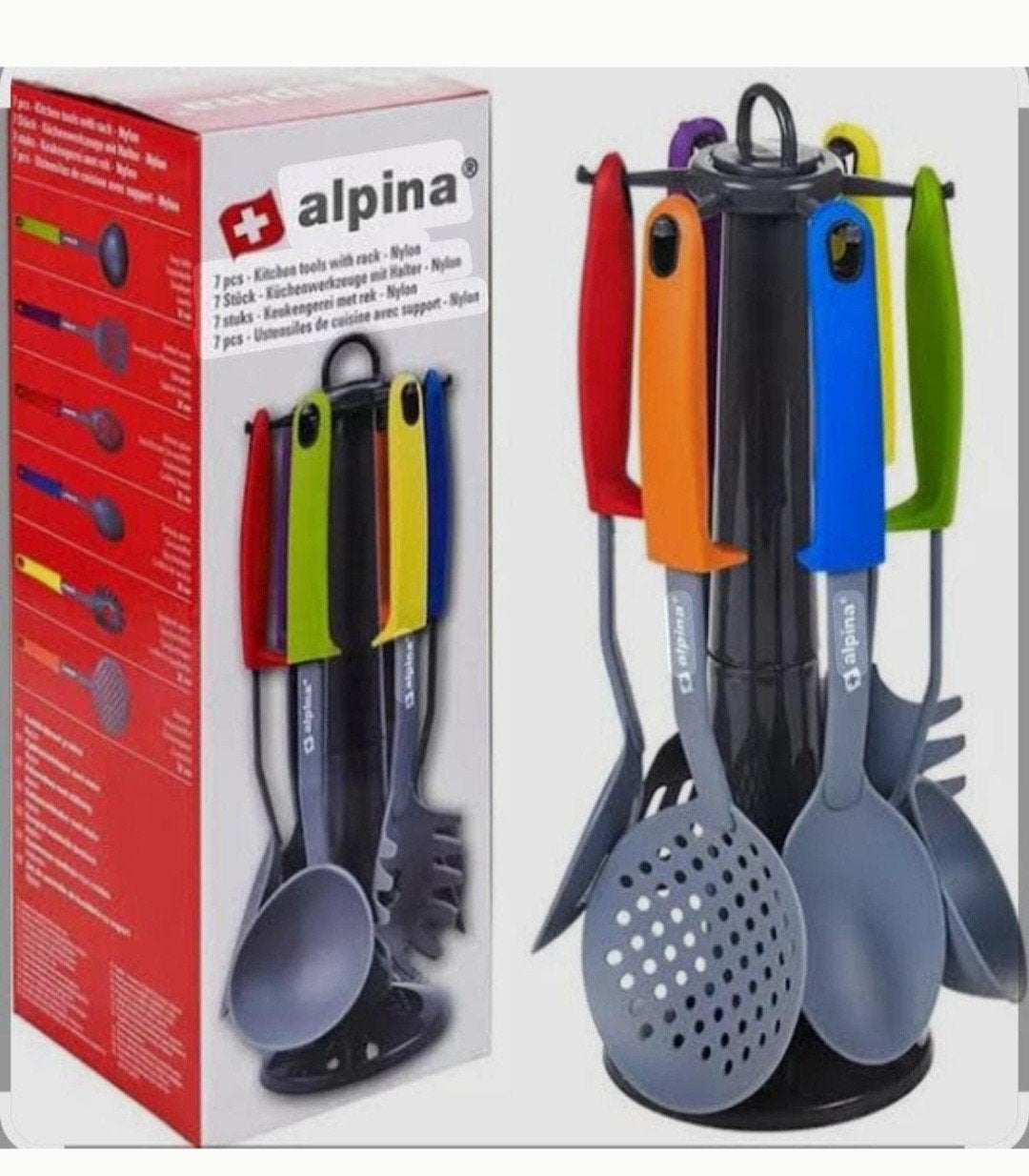 Alpina keukengereedschap met rek 7 delig.  Nieuw!, Ophalen, Nieuw