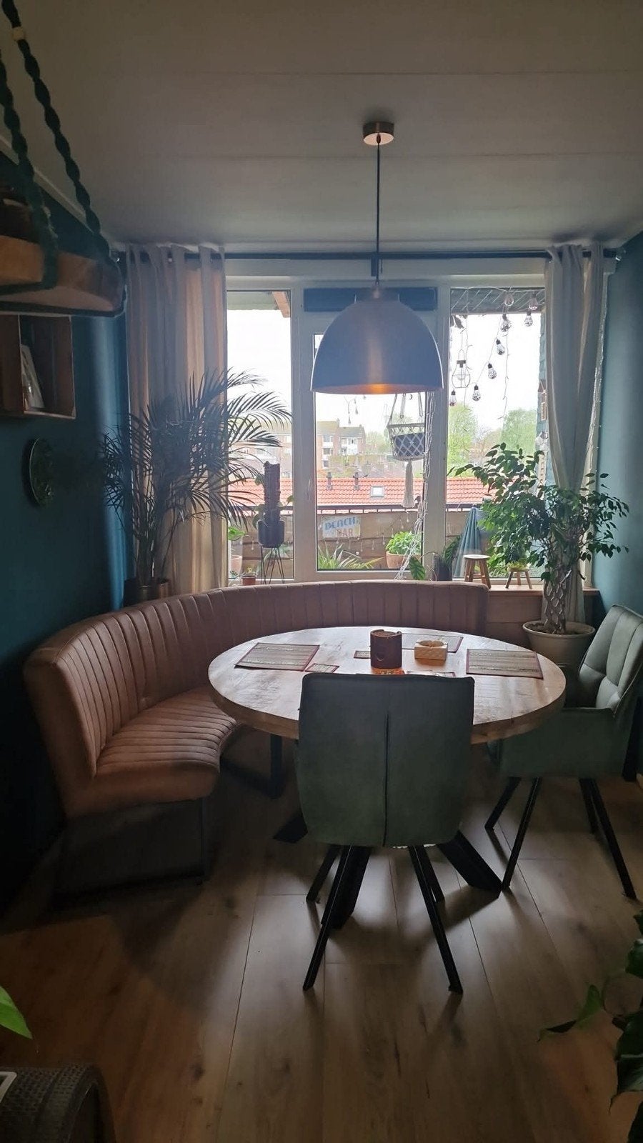 Eethoek te koop, Huis en Inrichting, Banken | Complete zithoeken, Hout, Ophalen