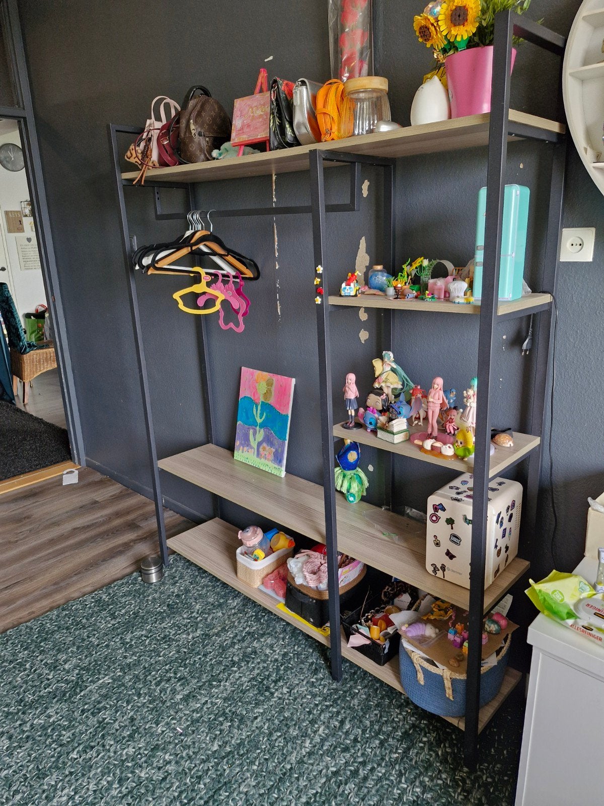 Open kledingkast met planken en hanggedeelte, Huis en Inrichting, Ophalen, Gebruikt